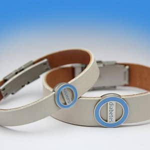 Pulsera de cuero para diabéticos Codylife identificación médica analógica