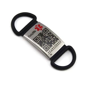 Placa identificativa médica QR para correas de reloj Apple Watch y Garmin