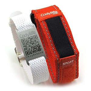 Pack Codylife Sport rojo talla M 16,5-20cm y correa Perlon con QR