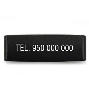 Placa grabada personalizada negra Codylife acero inoxidable 18mm