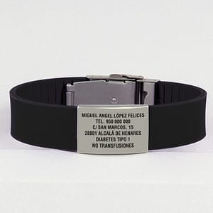 Pulsera identificativa analógica Codylife Flex de silicona ajustable