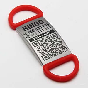Placa identificativa QR para perros y gatos CodyPet Slider acero inoxidable