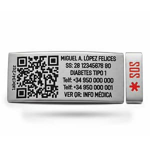 Placa de seguridad QR Codylife Hybrid con grabado láser